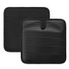 Pot Holders, Heat Resistant to 500Â°F with Ribbed Soft Anti-Slip Silicone Strips, 100% Cotton 9.06 x 8.98 inch Hot Pads with 2 No-Marks Hooks