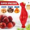 Vegetables Storage Mesh Bag for Fridge 200Pcs 13.7 IN Drawstring Mesh Bag Produce Bags Reusable Washable Onion Storage Tote Bag Farmers Market Bag Fru