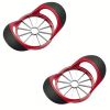 Apple Slicer Corer, Stainless Steel Upgrade 12 Sharp Apple Slicer Large, Ergonomic Plastic Handle Non-slip And Easy To Hold