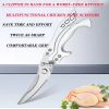 "2-Piece German Stainless Steel Kitchen Scissors Set - Industrial Strength for Meat Prep & Vegetable Chopping"